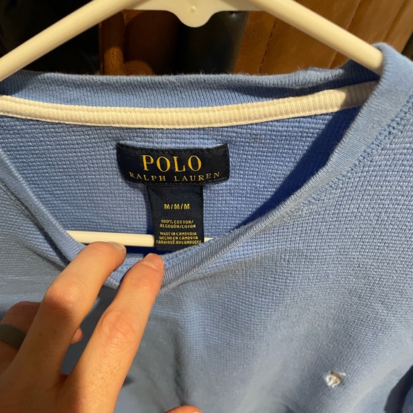 Light blue polo sweater - Picture 3 of 3